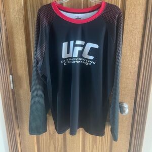 UFC New Black and Red Long Sleeve Shirt 3XL